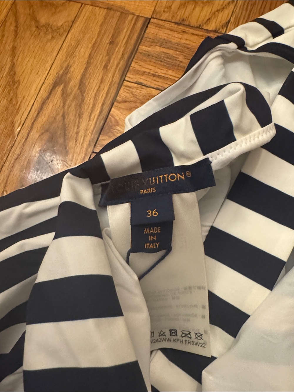 Louis Vuitton Navy & White Striped One Piece with Case - Picture 3 of 7